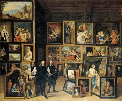    David Teniers La Vista del Archidque Leopoldo Guillermo a su gabinete de pinturas.-u china oil painting image
